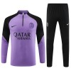 Sudadera De Entrenamiento Paris Saint-Germain Purple Version Cremallera De Cuarto 23-24 - Niño